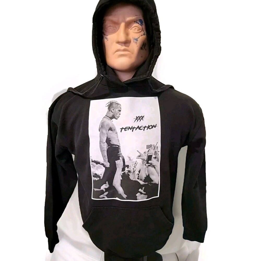 XXXTENTACION Hoodie Skins Black /White  Large John Lauren Graphic Concert Merch